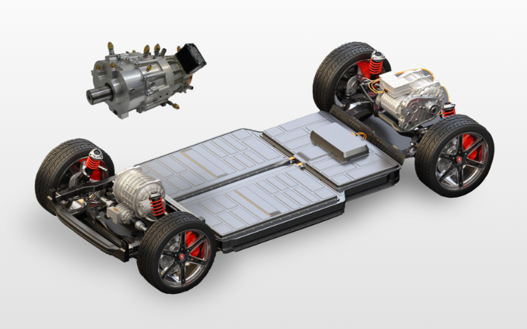 Motors and Reduction Gears Box for Electric Axles (e-Axle)